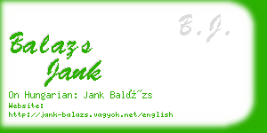 balazs jank business card